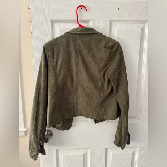 Charlotte Russe Lightweight Suede Moto Jacket - Picture 2 of 3